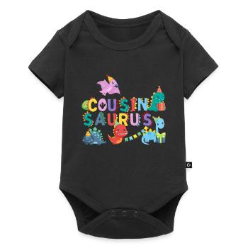 Cousin Saurus | Rawr Dinosaur Tshirt | Family - Baby Premium short-sleeve bodysuit - black - Front