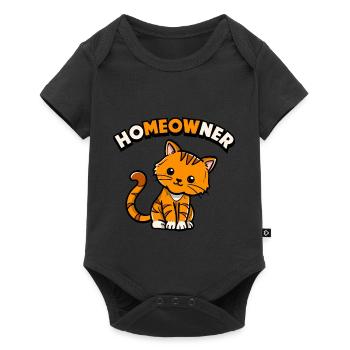 | propriétaire Chemise de chat mignonne | Tshirt Amoureux des Chats | - Body à manches courtes Premium Bébé - noir - Devant