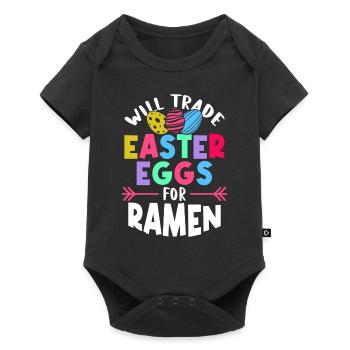 Échangez les œufs de Pâques contre des ramen | | amateur de ramen - Body à manches courtes Premium Bébé - noir - Devant