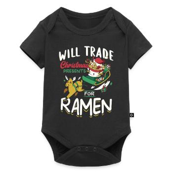 Échangez des cadeaux de Noël contre des ramen | Ramen - Body à manches courtes Premium Bébé - noir - Devant