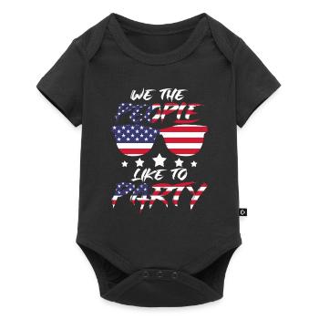 Sunglasses America USA July 4th Party - Baby Premium short-sleeve bodysuit - black - Front