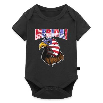 Eagle America July 4 Patriotic - Baby Premium short-sleeve bodysuit - black - Front