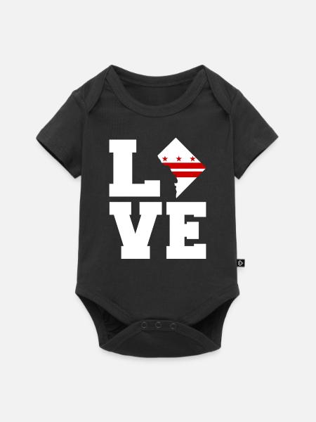 Washington-skyline - Baby Premium Kurzarmbody - Schwarz