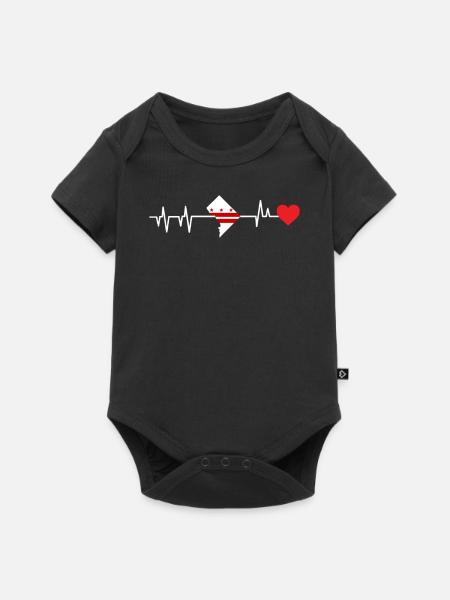 Washington-skyline - Baby Premium Kurzarmbody - Schwarz