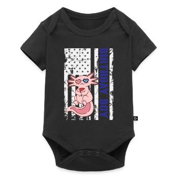 Axolotl America 4 juillet Jour de l’indépendance - Body à manches courtes Premium Bébé - noir - Devant