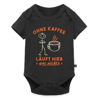 Kaffeetrinker Morgenmuffel Kaffeeliebhaber - Baby Premium Kurzarmbody - Schwarz - Vorne