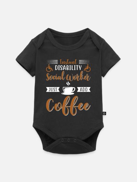 Instant Disability Social Worker - Baby Premium Kurzarmbody - Schwarz