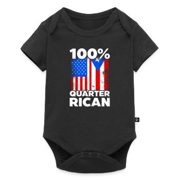 Portoricain traditionnel 100% Quarter Rican - Body à manches courtes Premium Bébé - noir - Devant