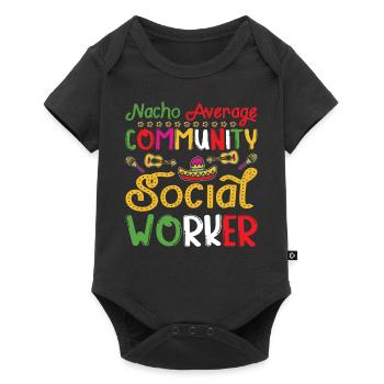 Nacho Average Community Social Worker - Baby Premium Kurzarmbody - Schwarz - Vorne