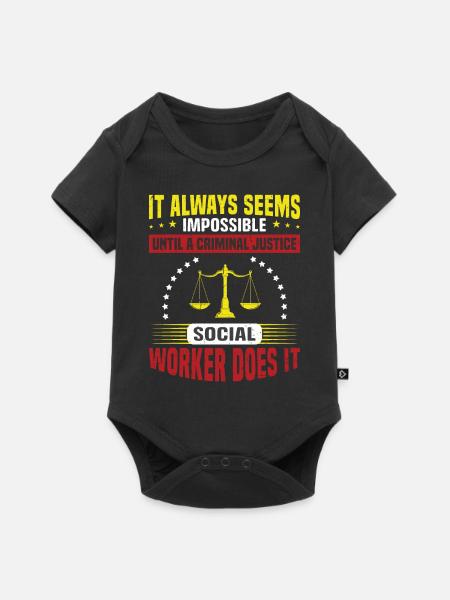 It Always Seems Impossible - Baby Premium Kurzarmbody - Schwarz
