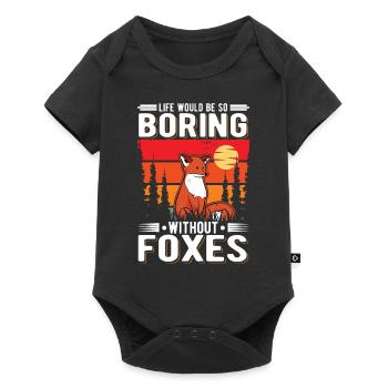 La vie serait si ennuyeuse sans Foxes Fuchs - Body à manches courtes Premium Bébé - noir - Devant