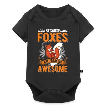 Parce que les renards sont des Fuchs géniaux - Body à manches courtes Premium Bébé - noir - Devant