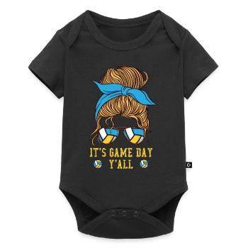 Volleyball Player Team Girl - Baby Premium Kurzarmbody - Schwarz - Vorne