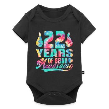 22nd birthday or anniversary 22 years of being - Baby Premium short-sleeve bodysuit - black - Front