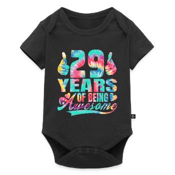 29th birthday or anniversary 29 years of being - Baby Premium short-sleeve bodysuit - black - Front