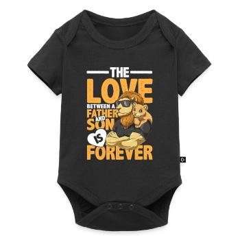 The Love Between A Father And Son Is Forever - Baby Premium Kurzarmbody - Schwarz - Vorne
