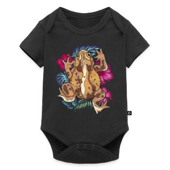Nature Animal Motif Grenouille Amphibiens Cadeau Crapaud - Body à manches courtes Premium Bébé - noir - Devant
