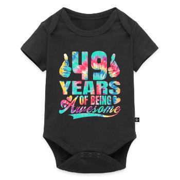 49e anniversaire ou anniversaire 49 ans d’existence - Body à manches courtes Premium Bébé - noir - Devant