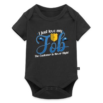Police Cop Officer Police Office - Baby Premium short-sleeve bodysuit - black - Front