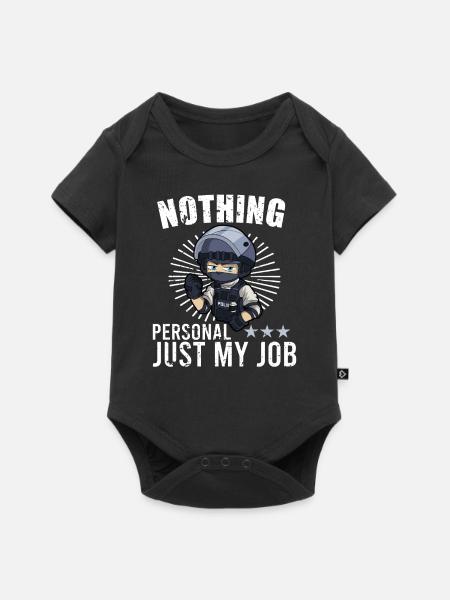 Police Cop Officer Police Office - Baby Premium Kurzarmbody - Schwarz