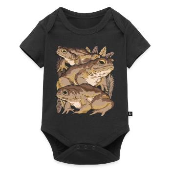 Amphibiens Nature Animal Motif Cadeau Grenouille Crapaud - Body à manches courtes Premium Bébé - noir - Devant