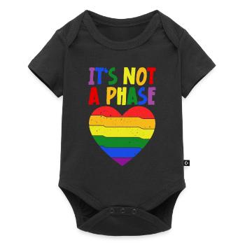 LGBTQIA+ Rainbow Flag Gay Pride It's Not A Phase - Baby Premium Kurzarmbody - Schwarz - Vorne