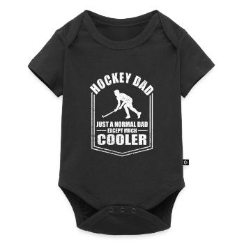 Hockey Papa Juste un papa normal sauf un père plus cool - Body à manches courtes Premium Bébé - noir - Devant