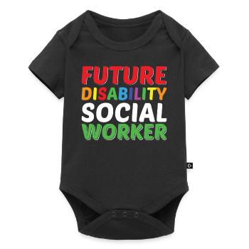 Future Disability Social Worker - Baby Premium Kurzarmbody - Schwarz - Vorne