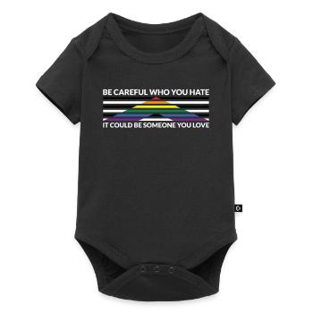 Caution Who Hates - LGBTQ Straight Ally - Baby Premium short-sleeve bodysuit - black - Front