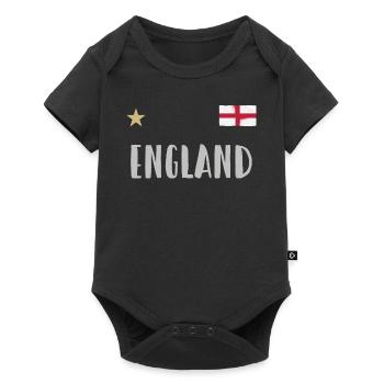 Maillot de football de l’Angleterre Drapeau anglais - Body à manches courtes Premium Bébé - noir - Devant