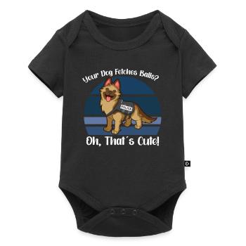 Police Cop Officer Police Office - Baby Premium short-sleeve bodysuit - black - Front