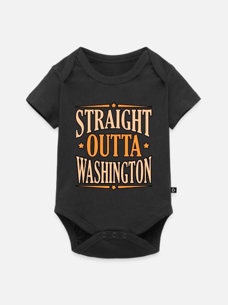 Washington reisegeschenk - Baby Premium Kurzarmbody - Schwarz
