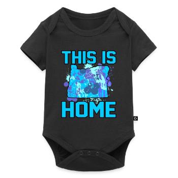 Zuhause Oregon Geschenk - Baby Premium Kurzarmbody - Schwarz - Vorne