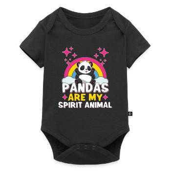 Panda Bear Panda Bamboo Wildlife China - Baby Premium short-sleeve bodysuit - black - Front