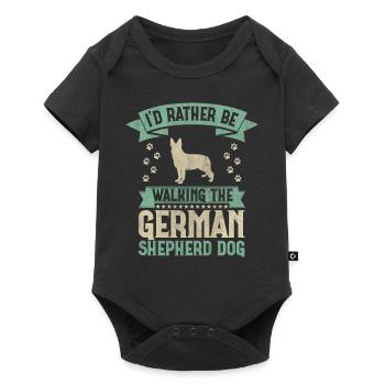 Je préfère promener le chien de berger allemand - Body à manches courtes Premium Bébé - noir - Devant