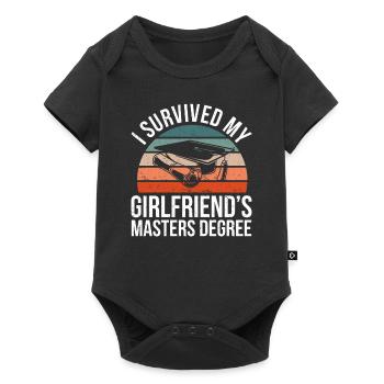 I Survived My Girlfriend Master Degree Graduation - Baby Premium short-sleeve bodysuit - black - Front