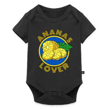 ANANAS LOVER plage vacances à la mer été - Body à manches courtes Premium Bébé - noir - Devant