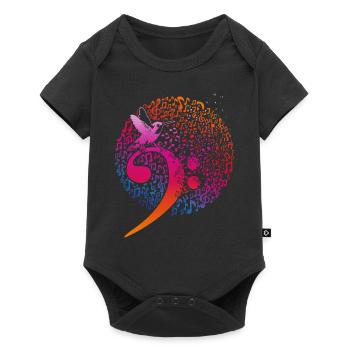 Bass Key Musique Cadeau Bird Clef - Body à manches courtes Premium Bébé - noir - Devant