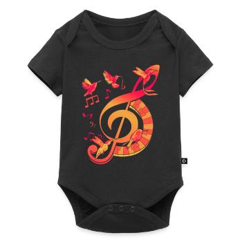 Clé de violon Idée cadeau Musique Clef - Body à manches courtes Premium Bébé - noir - Devant