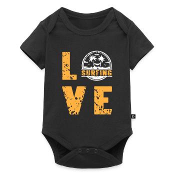 Vintage Classic LOVE Surfing T-Shirt Present Gift - Baby Premium Kurzarmbody - Schwarz - Vorne