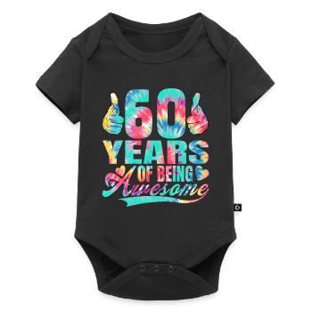 60. Geburtstag Oder Jahrestag 60 Years Of Being - Baby Premium Kurzarmbody - Schwarz - Vorne