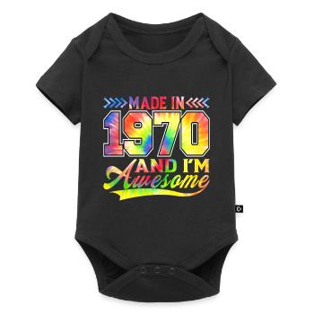 Fabriqué en 1970 et je suis un spectre de couleurs génial - Body à manches courtes Premium Bébé - noir - Devant