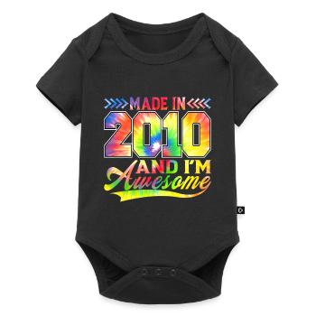 Made In 2010 And I Am Awesome Color Spectrum - Baby Premium short-sleeve bodysuit - black - Front