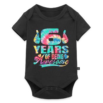 6ème anniversaire ou anniversaire 6 ans d’existence - Body à manches courtes Premium Bébé - noir - Devant