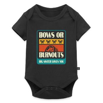 Burnouts Or Bows Gender Reveal Party - Body à manches courtes Premium Bébé - noir - Devant