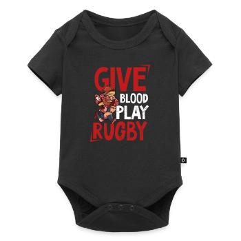 Rugby Blood Play Rugby - Body à manches courtes Premium Bébé - noir - Devant