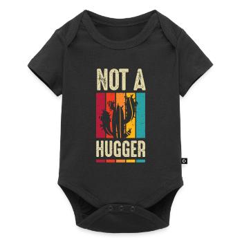 I'm Not A Hugger Cactus - Baby Premium Kurzarmbody - Schwarz - Vorne