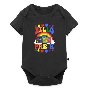 Premier jour d’école Bonjour Pre-K Rainbow - Body à manches courtes Premium Bébé - noir - Devant