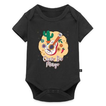 Cinco De Mayo Ukulélé Cactus Fiesta Mexicaine - Body à manches courtes Premium Bébé - noir - Devant