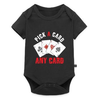 Kartenmagie Magier - Pick A Card Any Card - Baby Premium Kurzarmbody - Schwarz - Vorne